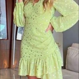 short dress, long sleeves, brazilian brand, new with tag.